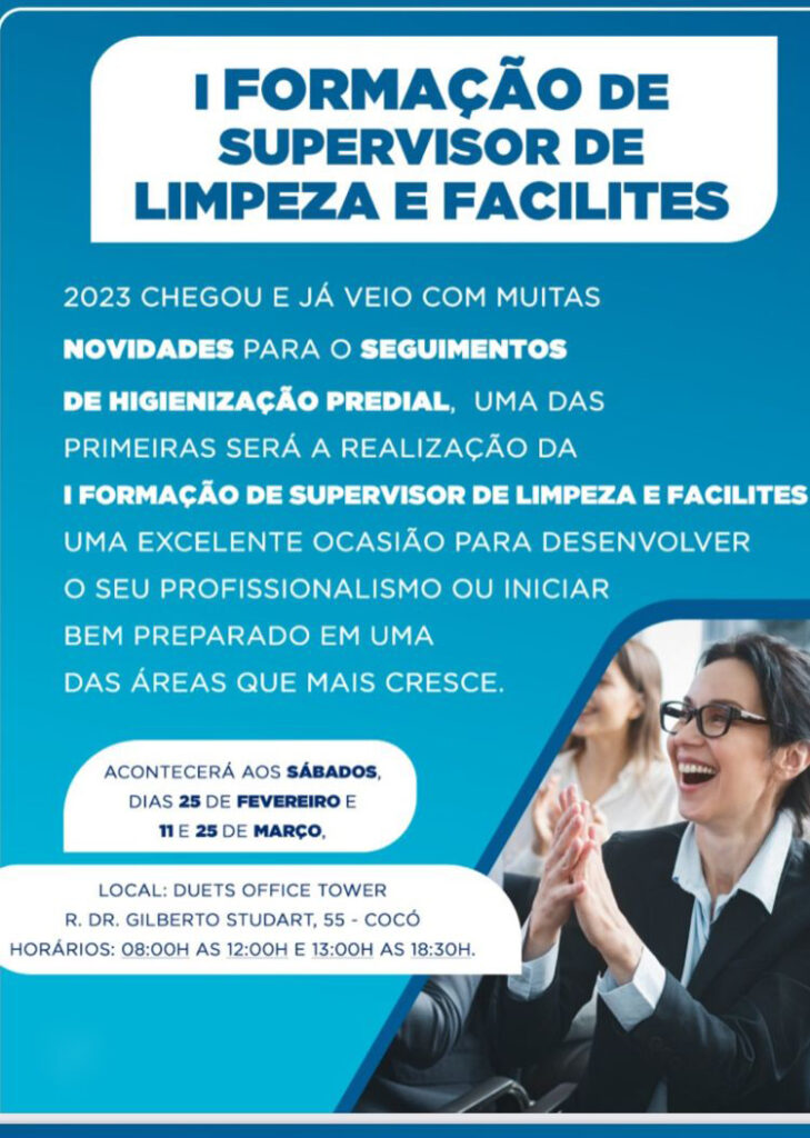 Flyer I Formação de Supervisor de Limpeza e Facilites